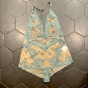 Free People Mist Sand Bodysuit